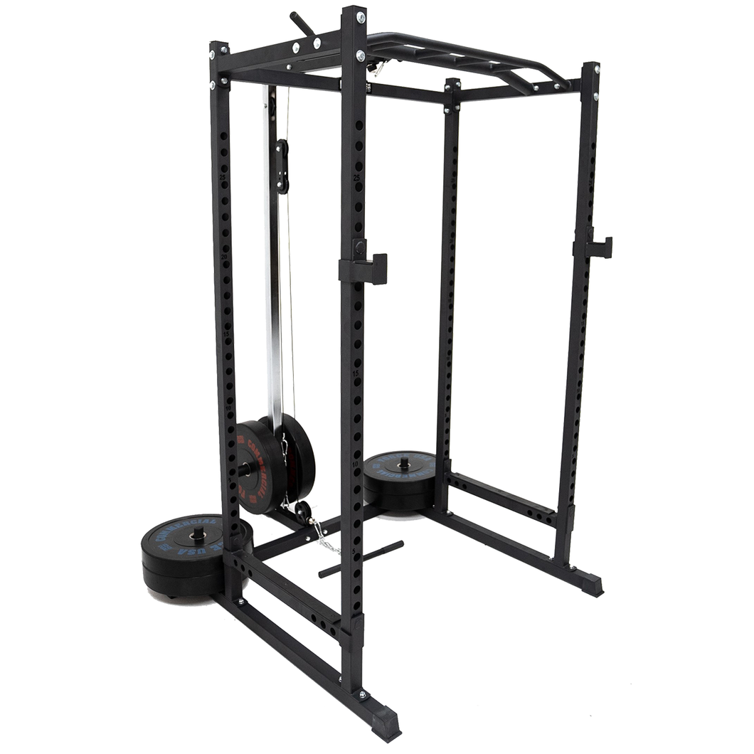Force USA PT Power Rack with Lat Pull Down and Low Row Caribbean